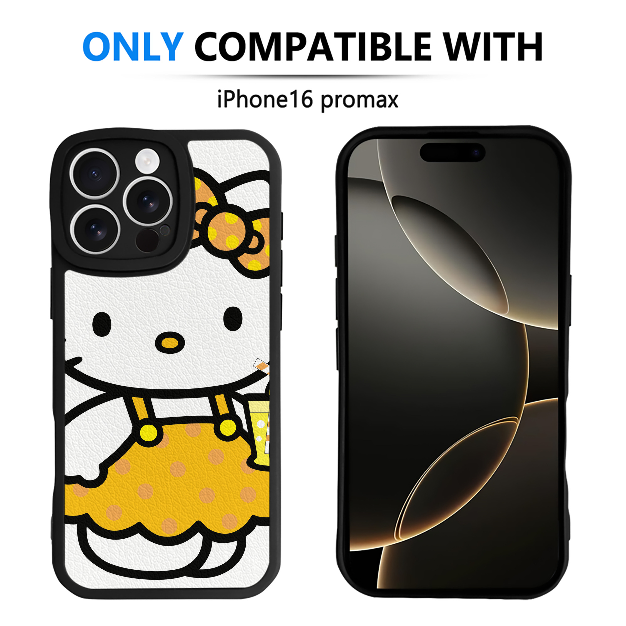 （画像用） Hello Kitty ハローキティ 【iPhone 16シリーズ対応】シリコンスマホケース（レザー調） 材質：シリコン